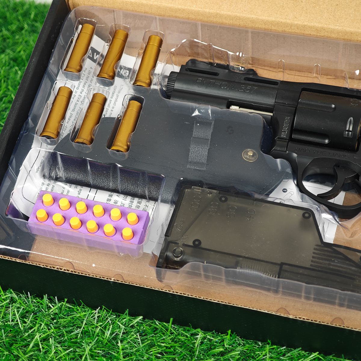 (45)Python357 ปืนเจลลูกโม่ แบบสั้น ของเล่น ยิงทีละนัด