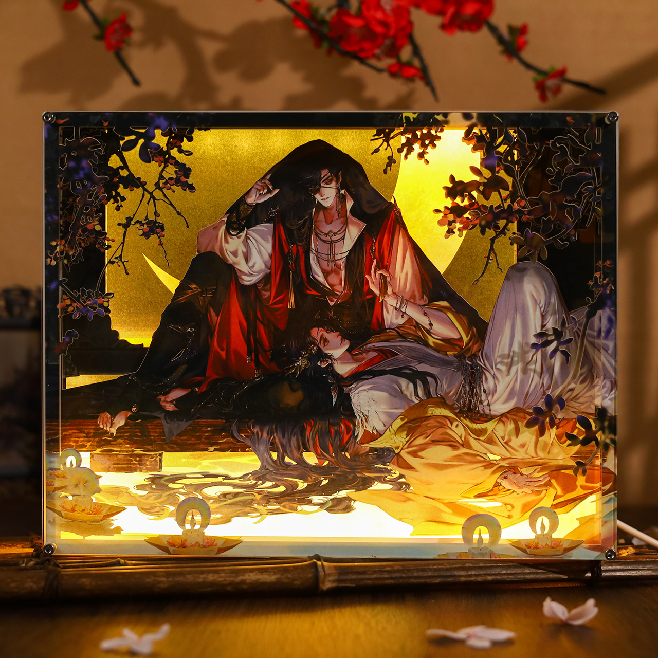 BEMOE 哔哩哔哩 漫画 《天官赐福 TGCF》 漫画繁花水榭系列 纸雕夜灯 (โคมไฟกระดาษ)