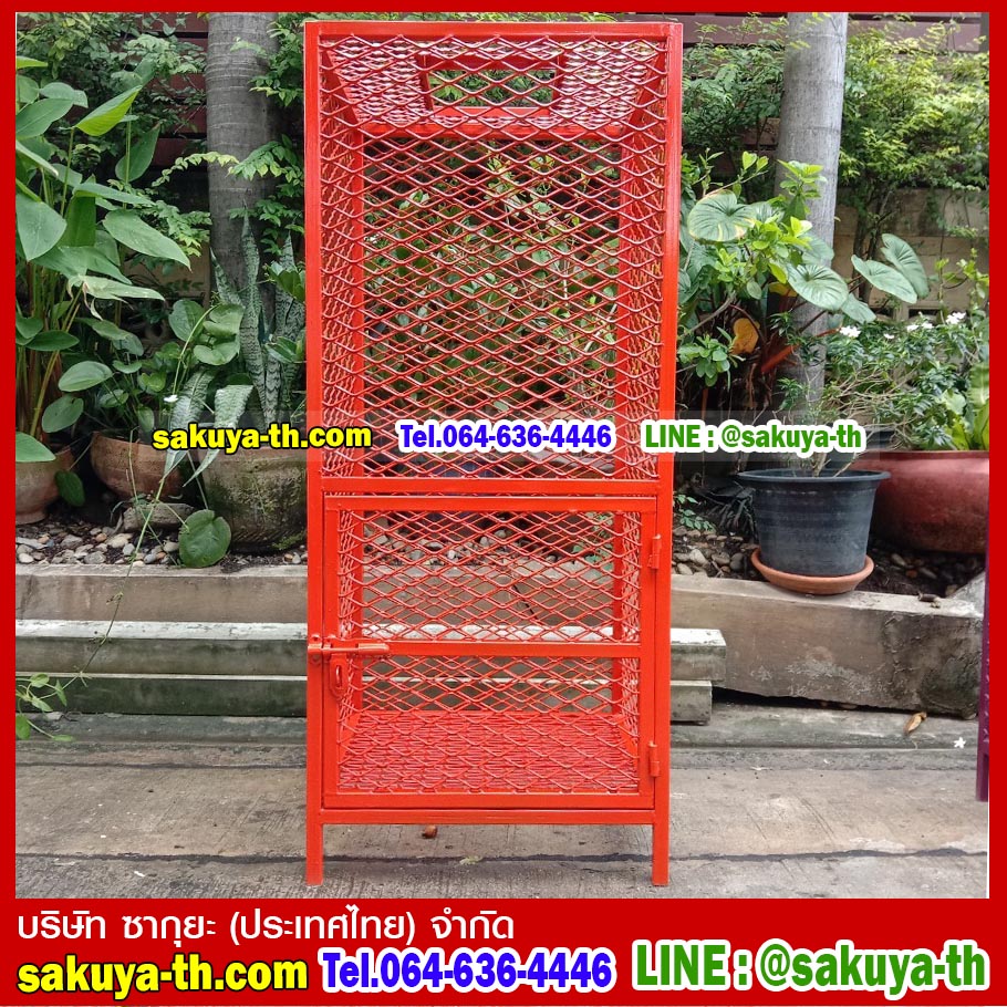 ตะแกรงทิ้งขยะขนาดใหญ่แบบมีประตู