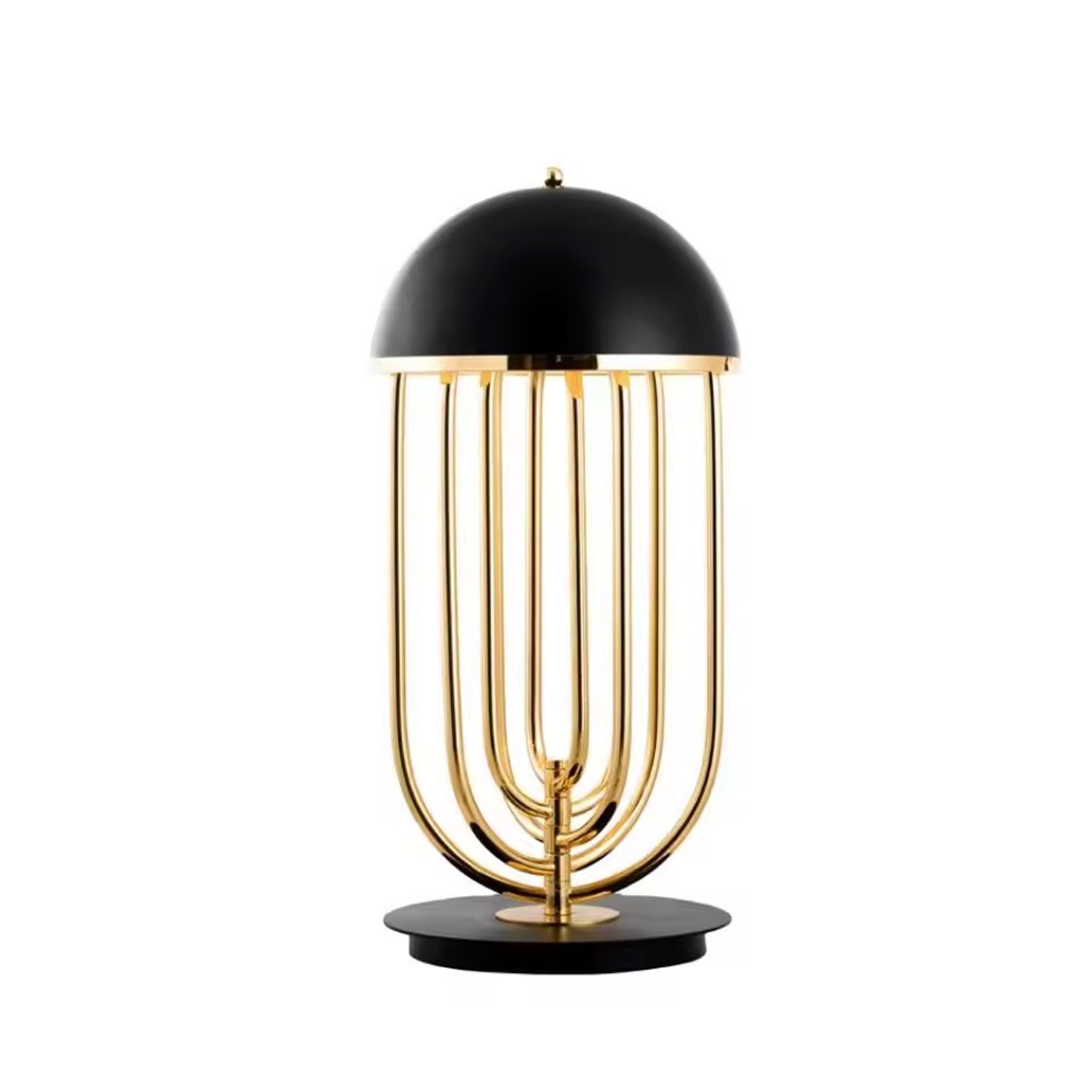 โคมไฟตั้งโต๊ะ สไตล์นอร์ดิก Nordic style table lamp Metal Black White + Gold LED G9x2 IP20
