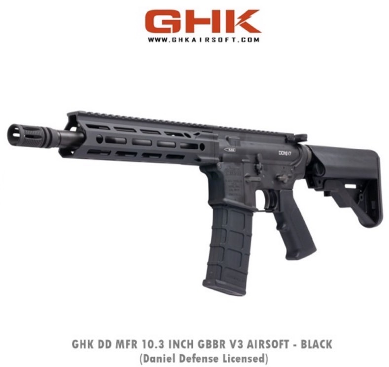 GHK M4 DD MFR 10.3 Inch V3 GBB Airsoft (ออเดอร์ล่วงหน้า)