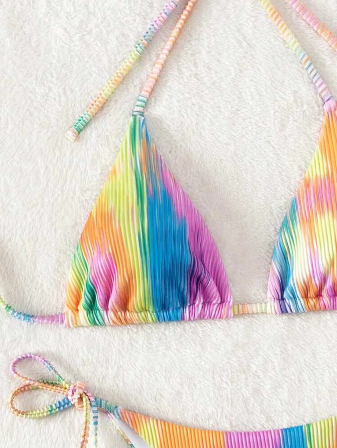 ชุดเซท บิกินี่ สีรุ้ง SW202 พร้อมส่งในไทย