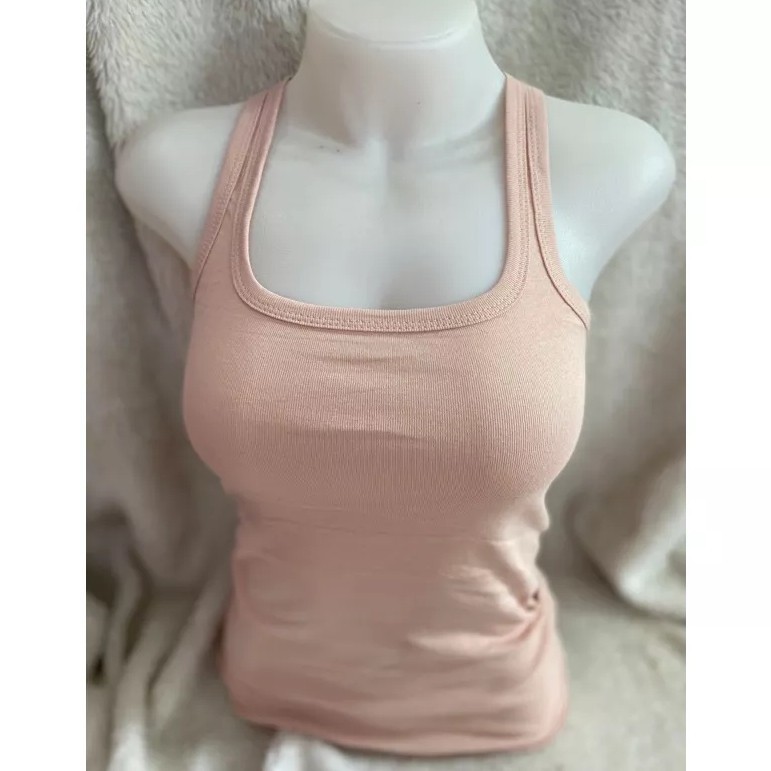 เสื้อกล้าม เสื้อยืด สีพื้น สำหรับผู้หญิง พร้อมส่ง🚚