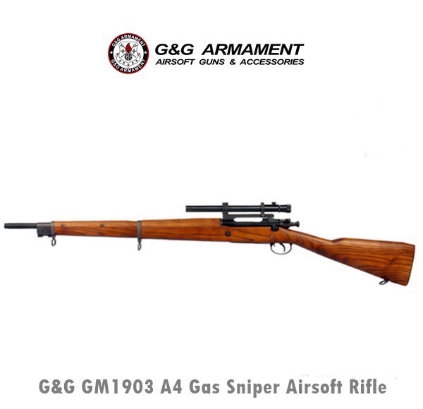 GM1903 A4 Gas Sniper Airsoft Rifle - G&G (ออเดอร์ล่วงหน้า)