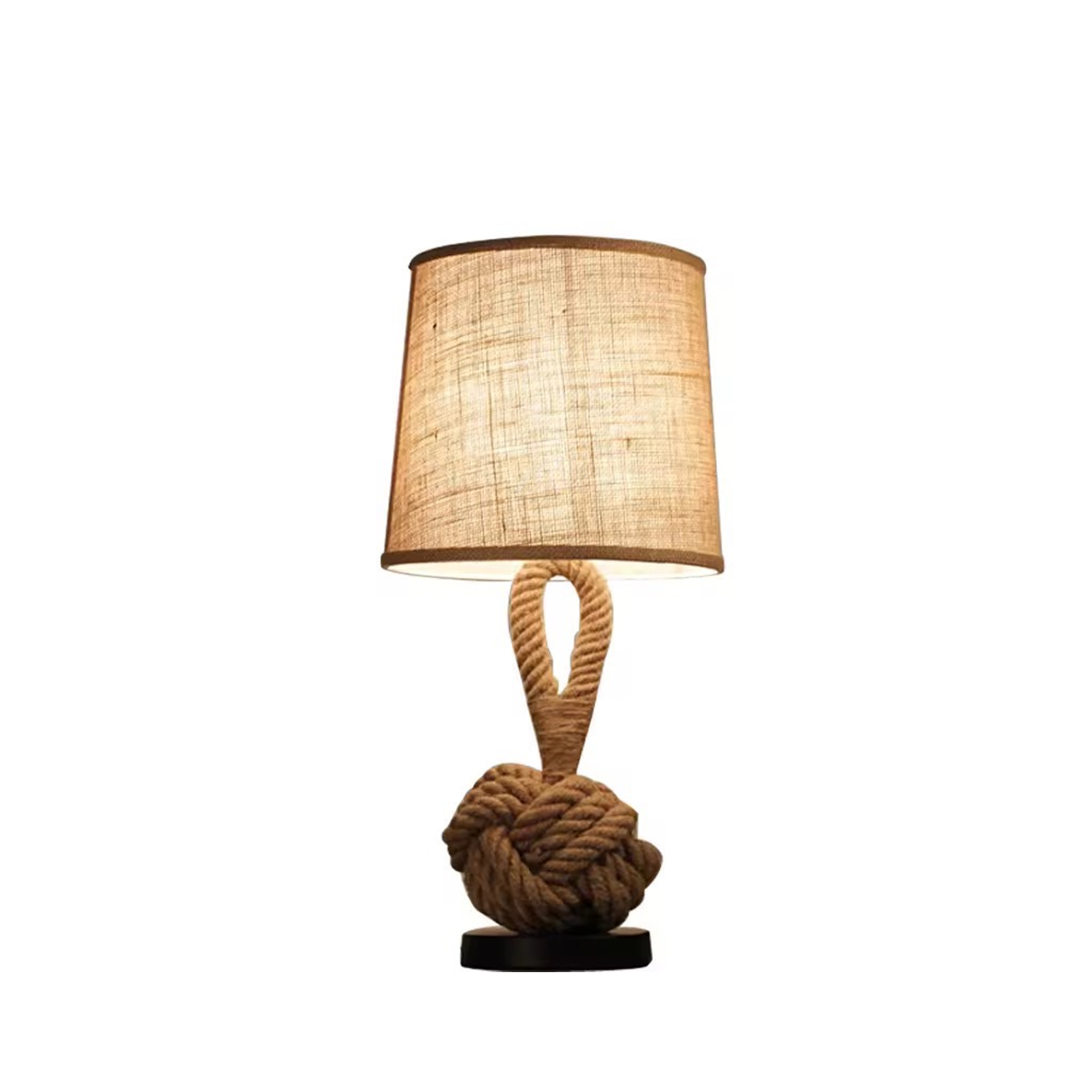 โคมไฟตั้งโต๊ะ Table lamp Vintage Metal + Hemp rope LED E27x1 IP20