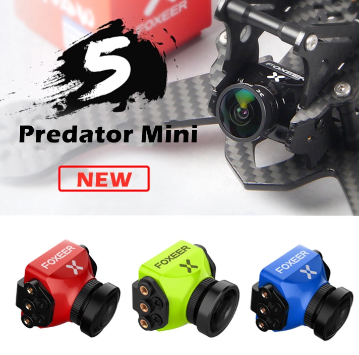 Foxeer Predator 5 Racing Mini Micro Nano กล้อง FPV Camera 1000tvl 4ms Latency Super WDR FPV Camera OSD กล้องติดโดรน