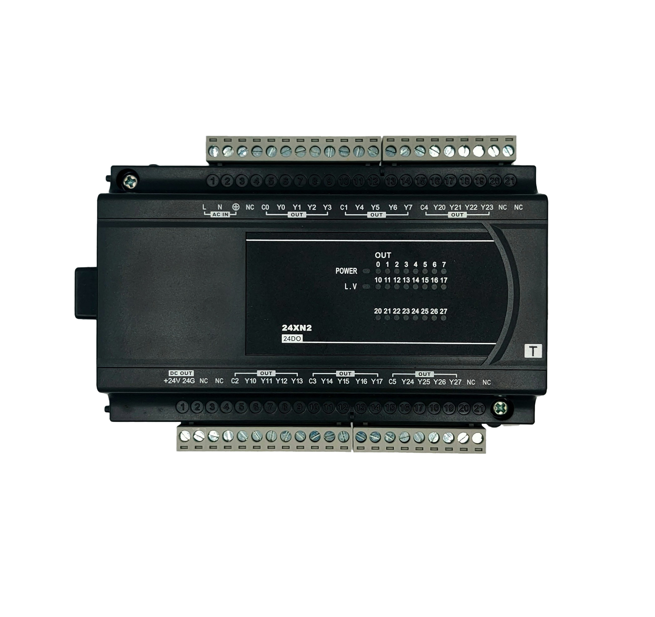 Delta PLC DVP24XN200T 24O Extension, AC Power-In, Transistor Output