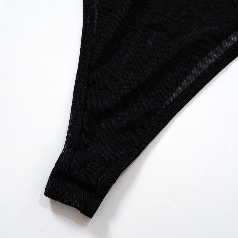 เสื้อบอดี้สูท ซีทรู ประดับเพชรน่าอก รหัส CN05