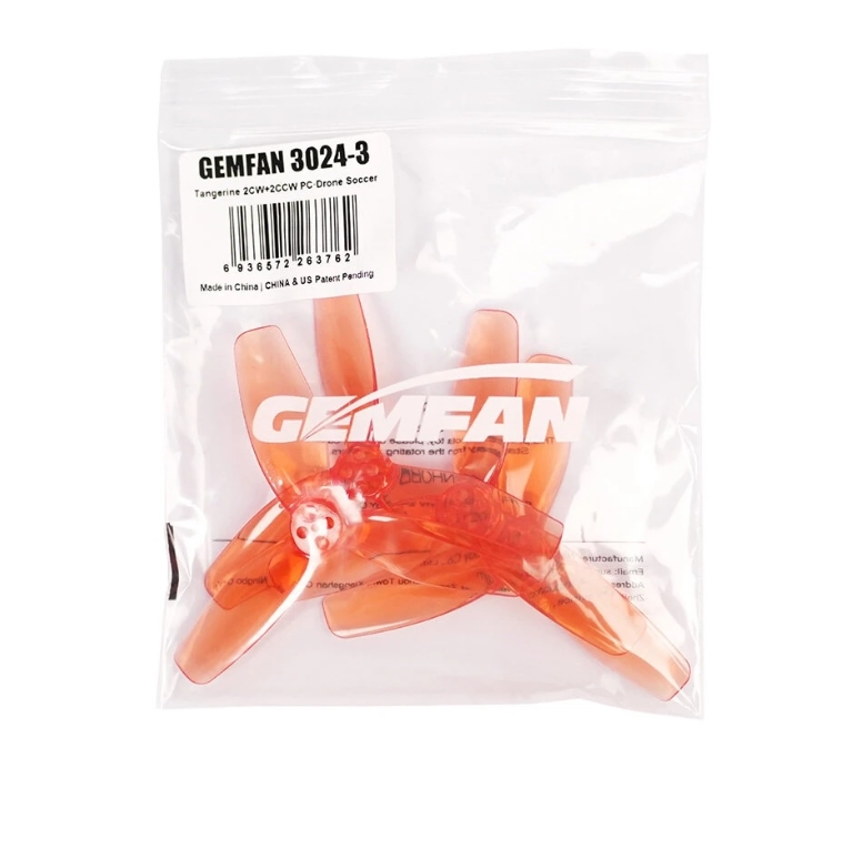 Gemfan 3024 3 Inch 3-Blades PC Propeller 1.5mm 1ถุง 4ใบ สุ่มสี