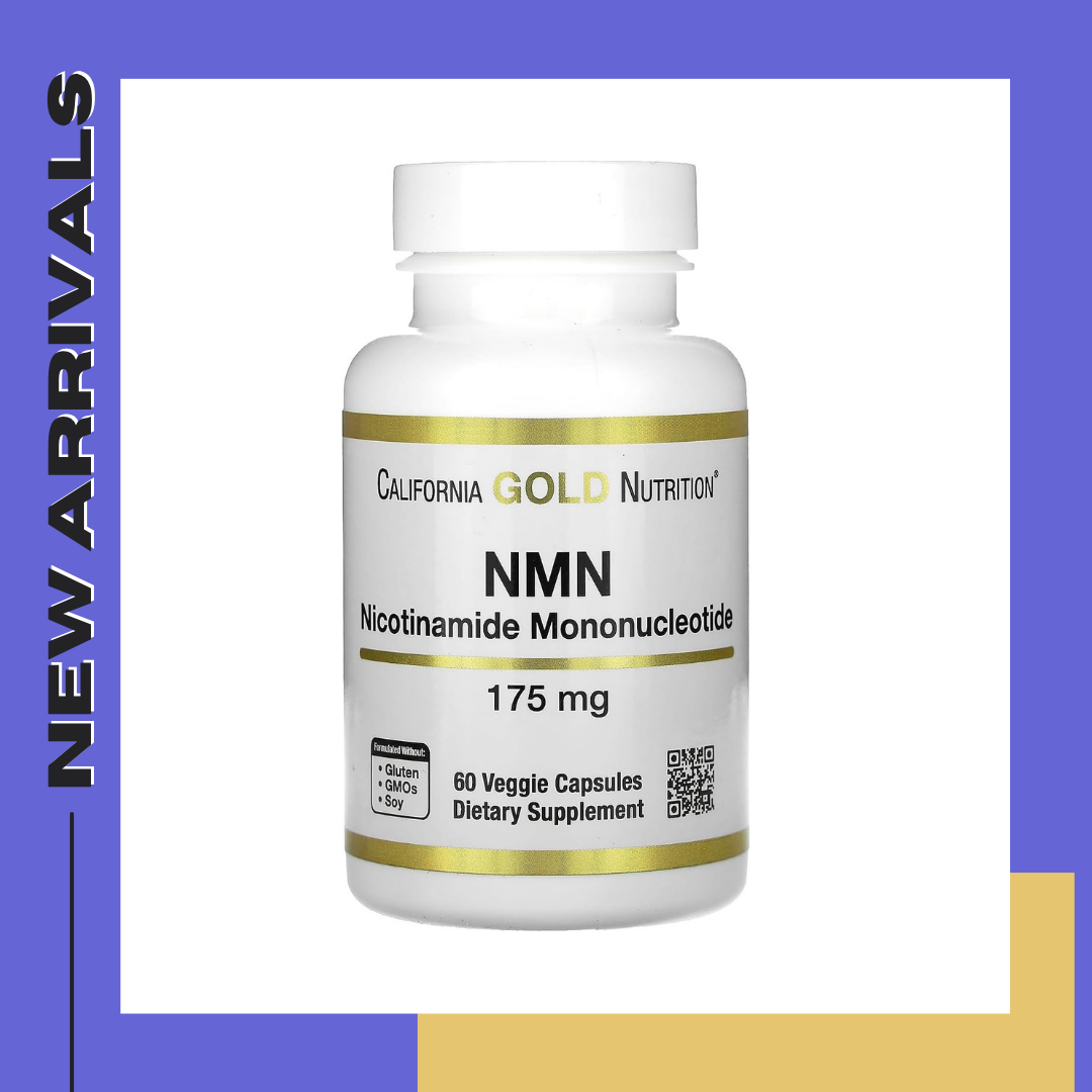 California Gold Nutrition, NMN Flavonoid Complex with Apigenin and Quercetin, 60 Veggie Capsules ชะลอวัย อายุ 40+