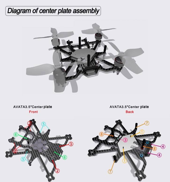 Axisflying AVATA 3.5" Frame + Motor V2 C157-2 ชุดอัพเกรด AVATA ให้บินดีขึ้น เพิ่มกำลังยก แบกกล้องได้ แรงกว่าเดิม