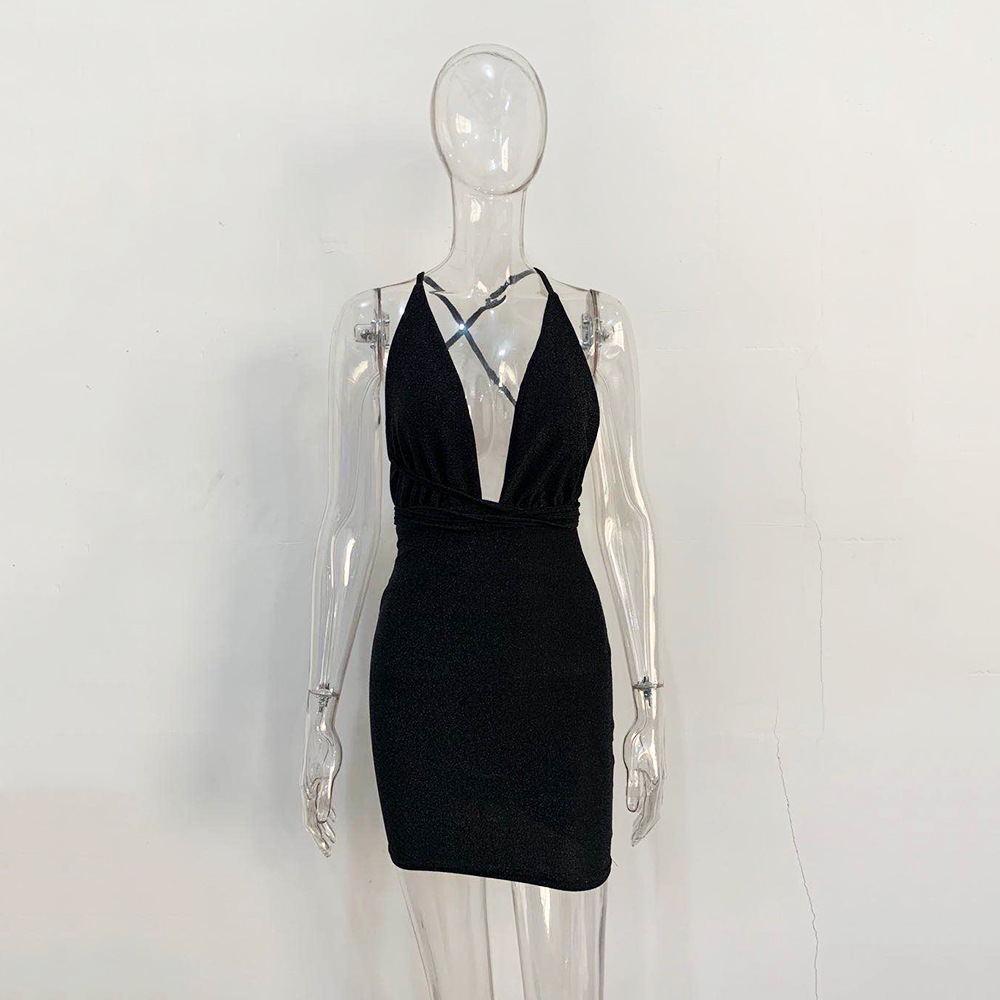 เดรสวิ๊งวับ เดรสสายฝอ โชว์หลังเซ็กซี่ CN9061