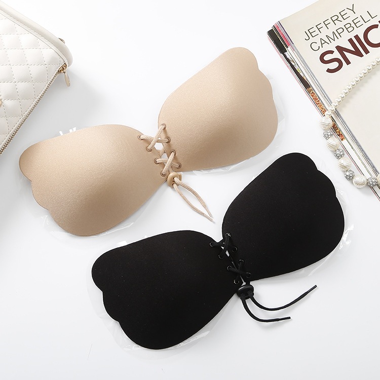 พร้อมส่ง บราปีกนกเชือกรูด ทรงปีกผีเสื้อ กันน้ำ กันเหงื่อ ติดแน่น