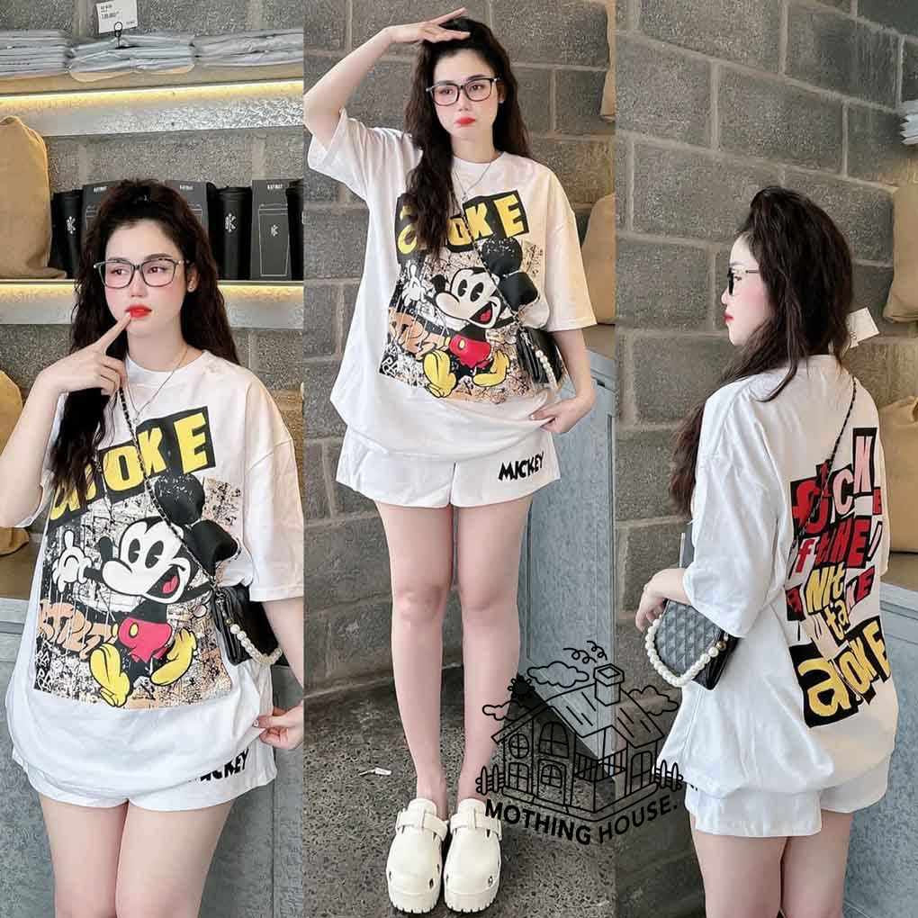 ชุดเซท Oversize เสื้อ+กางเกง สินค้าพร้อมส่ง