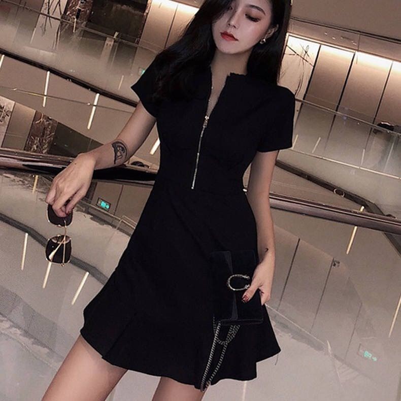 ชุดเดรส ซิปหน้า CN639