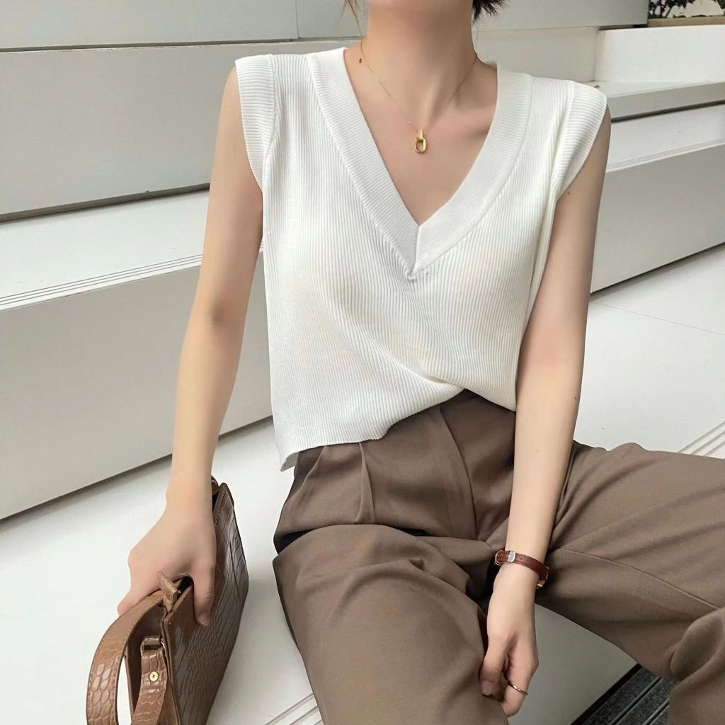 เสื้อครอป ไหมพรม รหัส GB44168