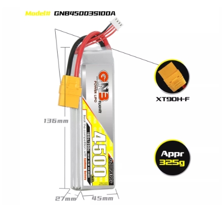 แบต GNB 3เซล 900-5000mah HV XT30 XT60 XT90 แบตสำหรับ RC รถ เรือ เครื่องบิน โดรน หุ่นยนต์ มีให้เลือกหลายขนาดความจุ