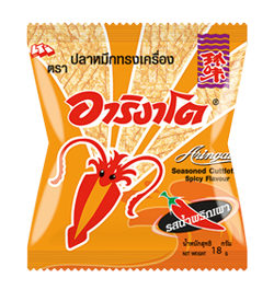 8852020311053 อาริงาโต รสปลาหมึกย่างพริกเผา 35 กรัม *จับคู่2ชิ้น
