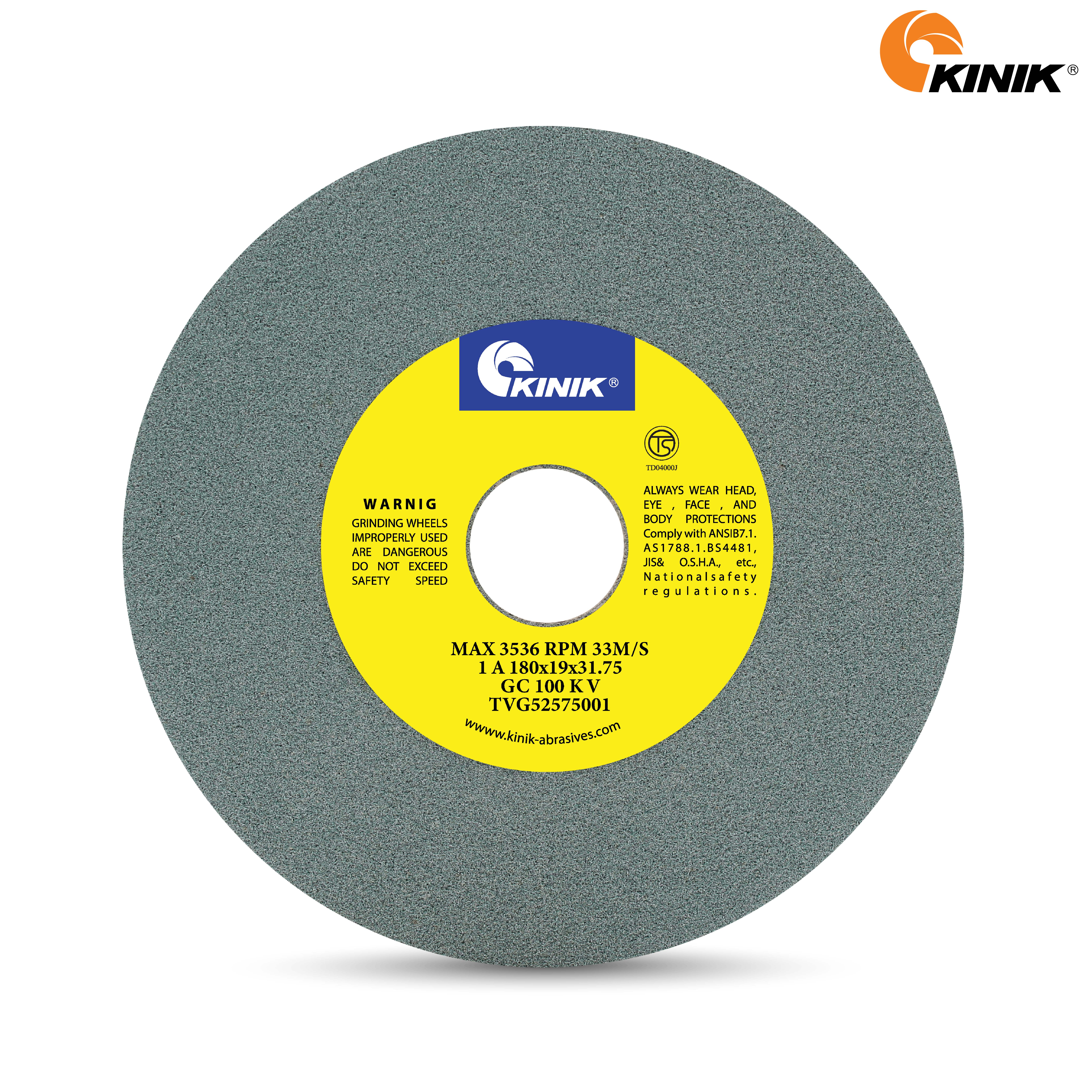 หินเจียร KINIK GC100KV1A 180x19x31.75 mm.