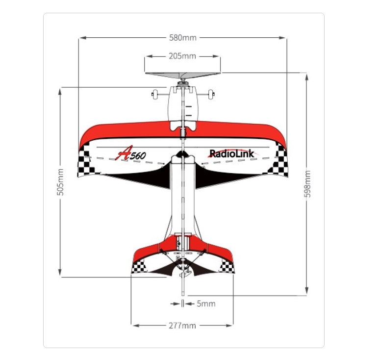 Radiolink เครื่องบิน 3D A560 Aerobatics Fixed Wing บินง่าย ไจโร 6แกน มือใหม่บินได้ แกะกล่องพร้อมเล่น อุปกรณ์มาครบ