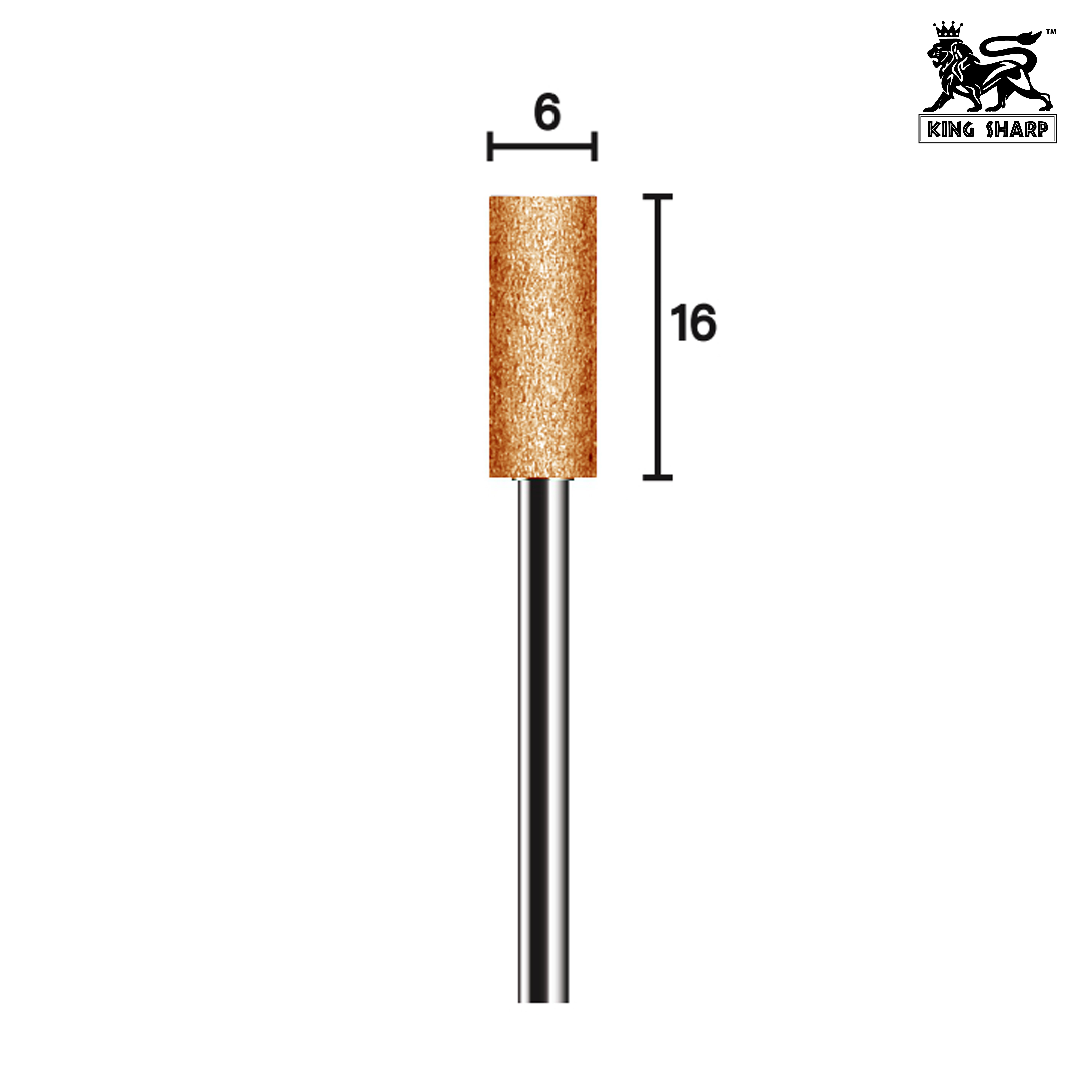 หินเจียรมีแกน KINGSHARP WS0616 38A80QV40 6x16x3 mm.