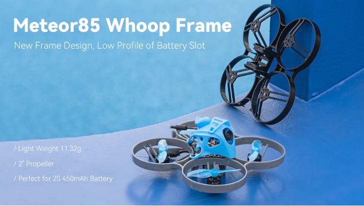 BETAFPV Meteor85 2022 Brushless Whoop Quadcopter โดรนใบพัดขนาด 2นิ้ว บินดี บินซิ่ง สู้ลมได้สบาย ในชุดมีแบตให้ และ อะไหล่