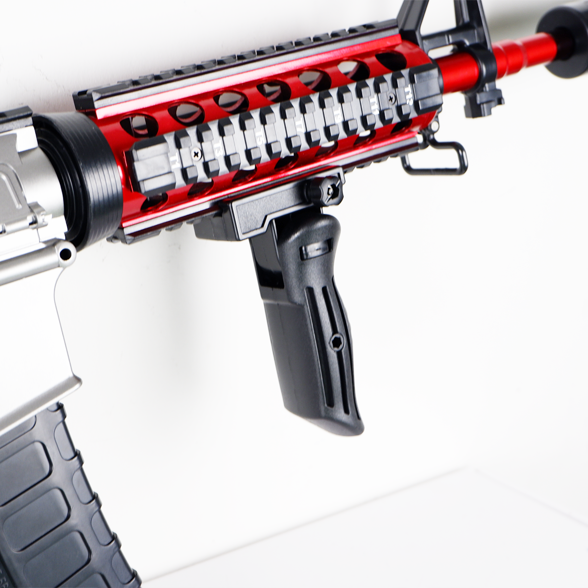 (49)M4A1 สีเงิน แดง 170FPS ปืนเจลไฟฟ้า ของเล่น ยิงรัวได้ Semi Auto ได้