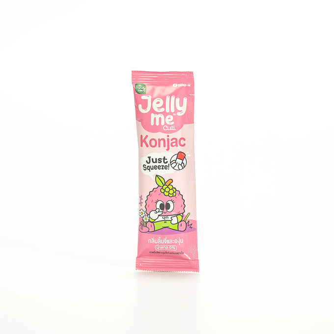 8856082005851 Jelly me ผงบุก ส้มสีแดง กลิ่นลิ้นจี่และองุ่น 30ก.