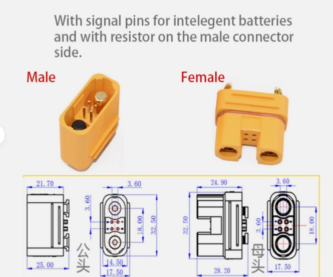AMASS ของท้ ปลั๊ก AS150U ตัวผู้ ตัวเมีย , ผู้ + เมีย และแบบ พร้อมสาย