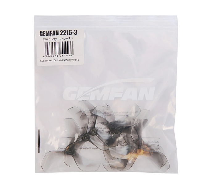 Gemfan 2216 3-Blade Pavo20 Pro แกน 1.5mm 1ถุง 8ใบ