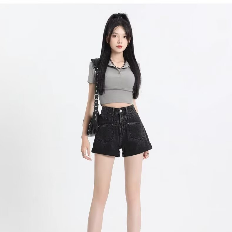 ขาสั้นวินเทจ กางเกงขาสั้น รหัส KT009