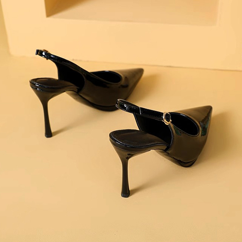 รองเท้าส้นสูง รองเท้าส้นเข็ม เปิดส้น สูง 4 นิ้ว (SHF5-8)