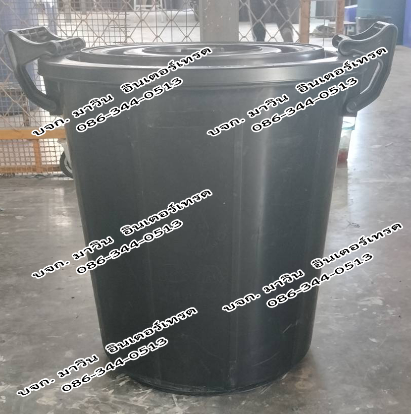 ถังขยะอินทรีย์ ถังขยะเปียกใส่เศษอาหาร ถังตัดก้น สีดำ และสีอื่นๆ พร้อมฝาปิด หูพลาสติกล็อคได้