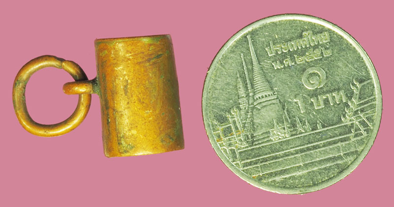 A5221 ปลอกตะกรุดทองแดง สำหรับใส่ตะกรุดลูกปืน เนื้อทองแดง 16