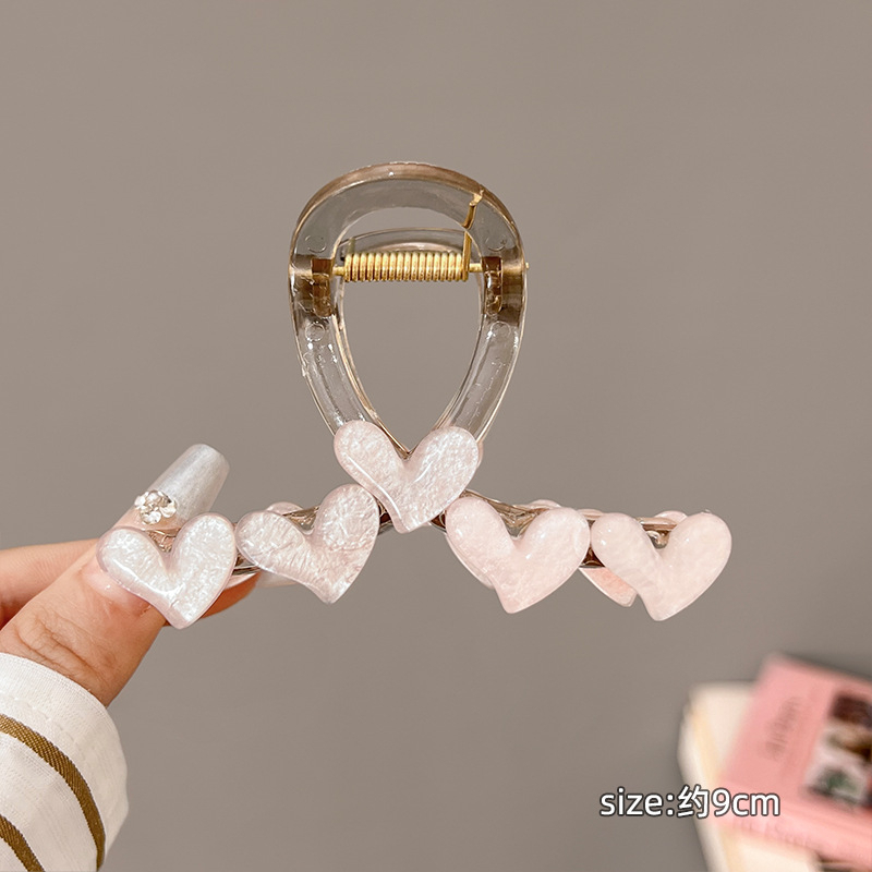 กิ๊บหนีบผมหัวใจชมพู 1 ชิ้น GS34