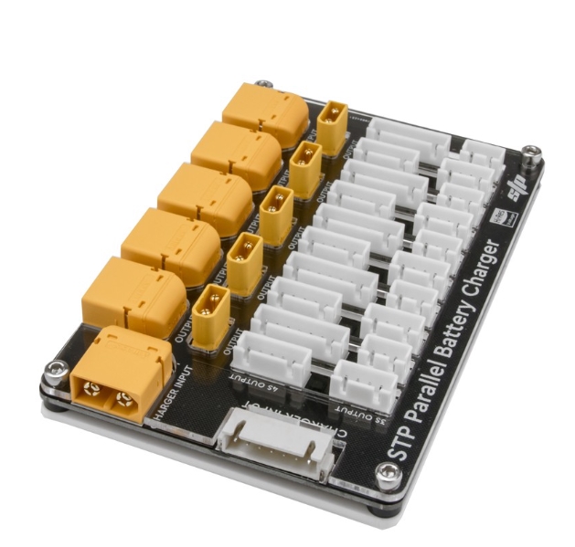 STP Battery Parallel Board บอดพ่วงชาทแบต 2-6เซล ได้ครั้งละ 1-5ก้อน ขั้วปลั๊ก XT30 และ XT60