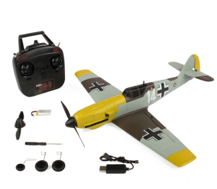 เครื่องบินไฟฟ้า พร้อมเล่น 450mm Mini BF-109 RC Plane RTF