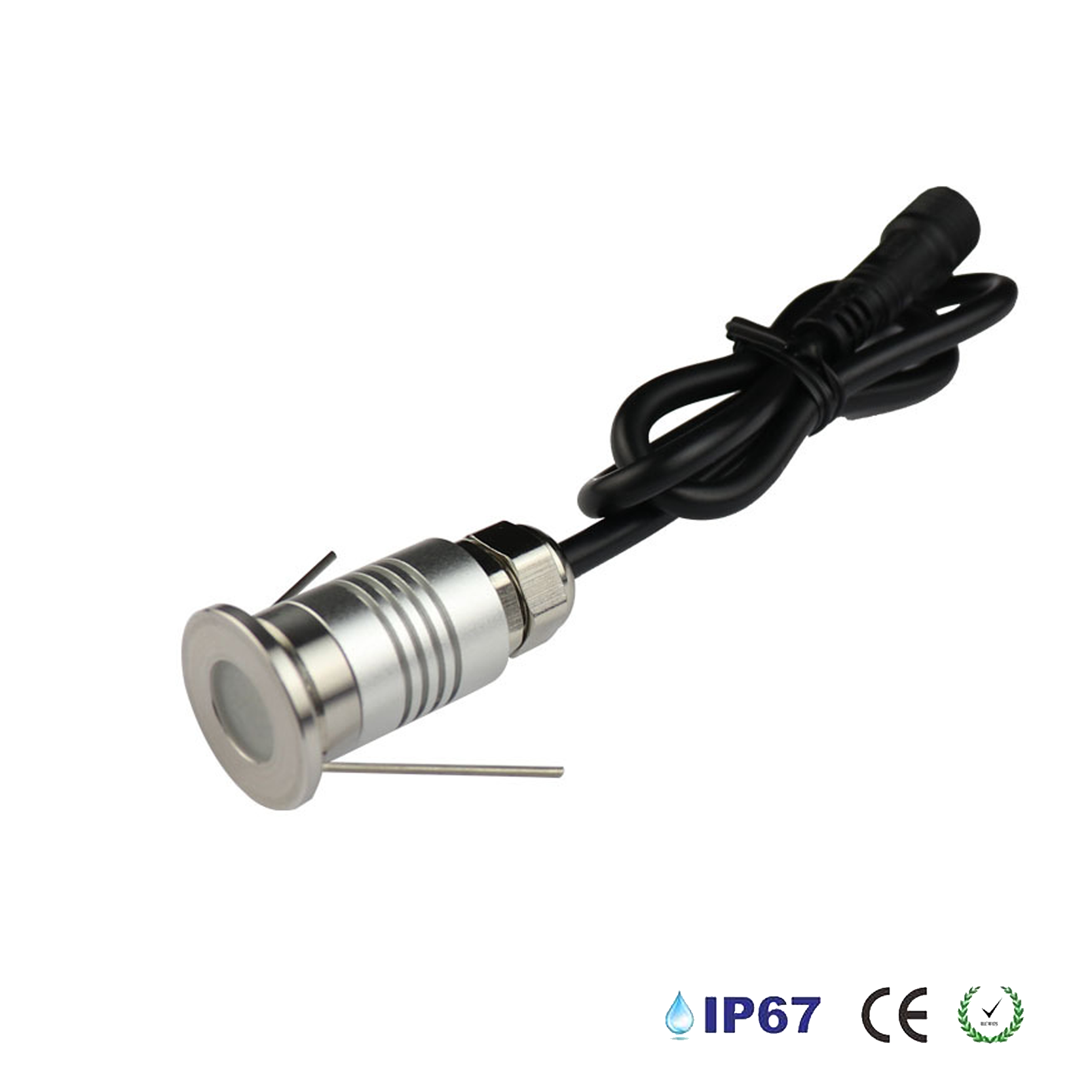 โคมไฟฝังพื้น Inground Up light Round 304 Stainless Steet + Aluminum lamp body LED 1W 12V IP67