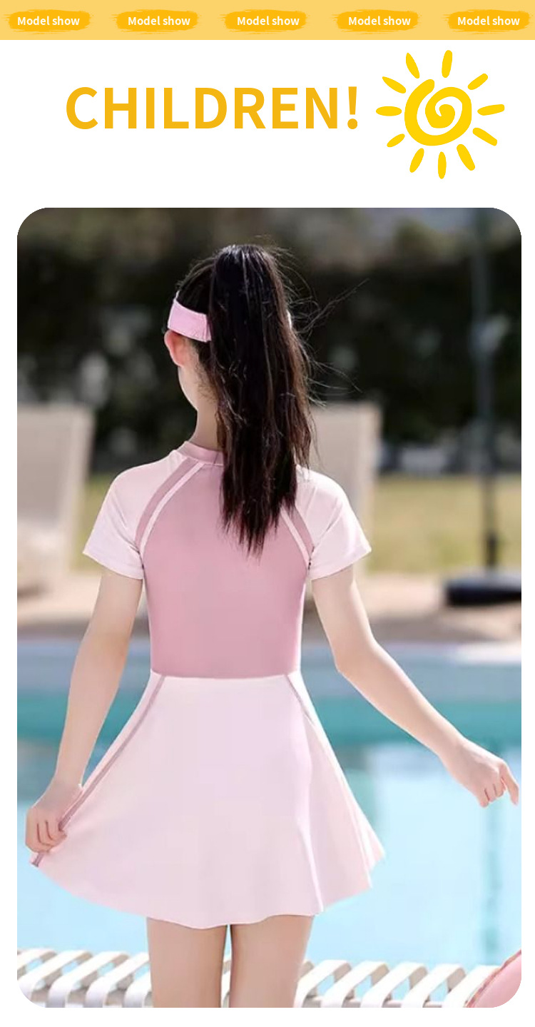 ชุดว่ายน้ำ เด็กหญิง พร้อมส่งในไทย SW7353