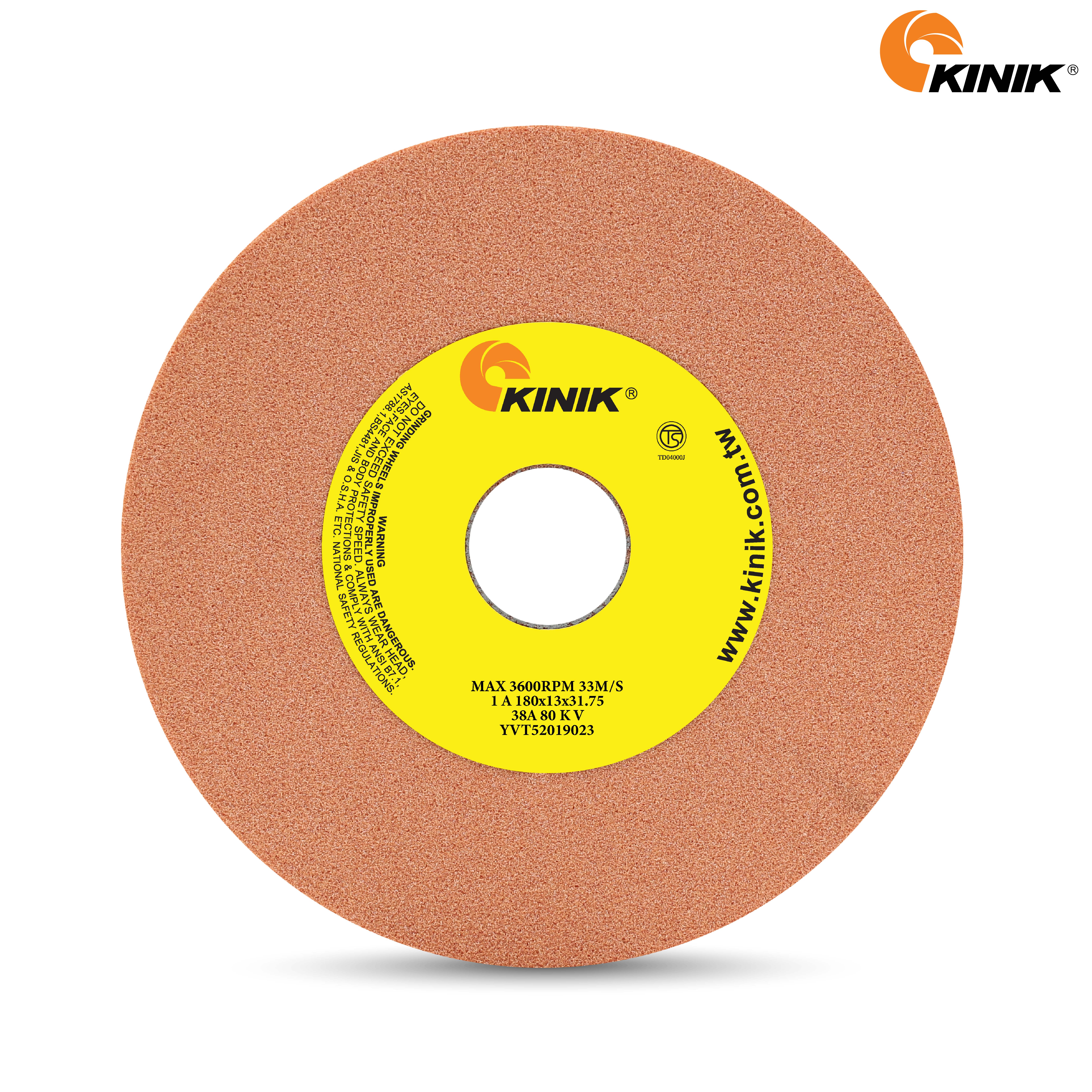 หินเจียร KINIK 38A80KV1A 180x13x31.75 mm.