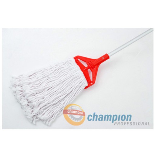 ชุดม็อปถูพื้นหัวพลาสติก สีแดง 8" Champion Professional