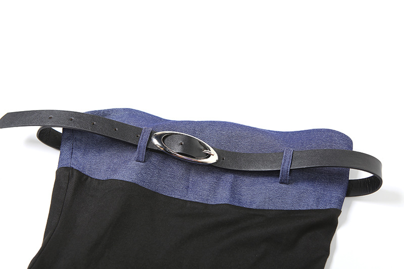 ชุดเดรส เกาะอก แถมเข็มขัด แต่งปลาย รหัส CN56458