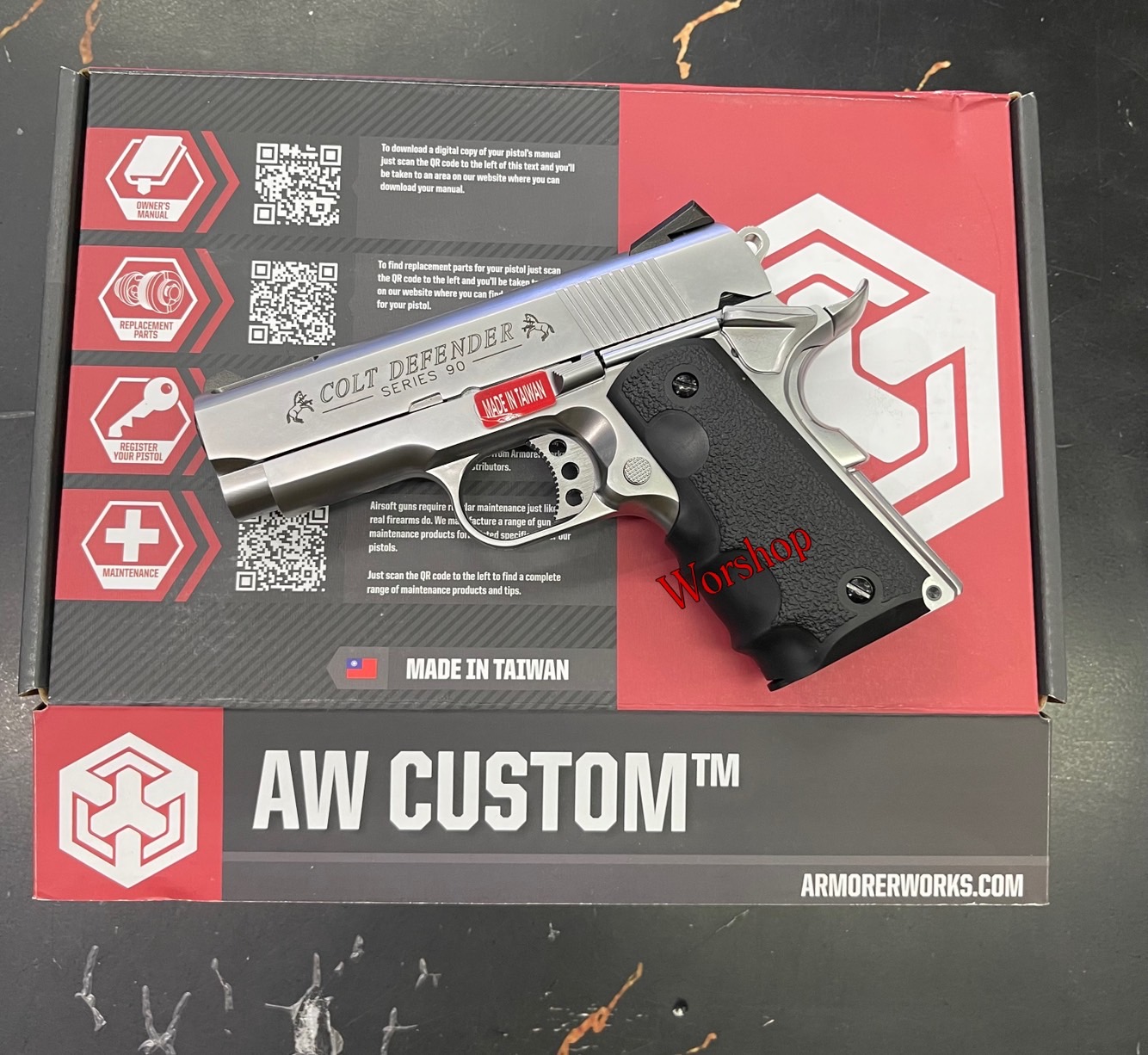 AW Custom NE1002 - V10 1911 Colt Defender สีเงิน