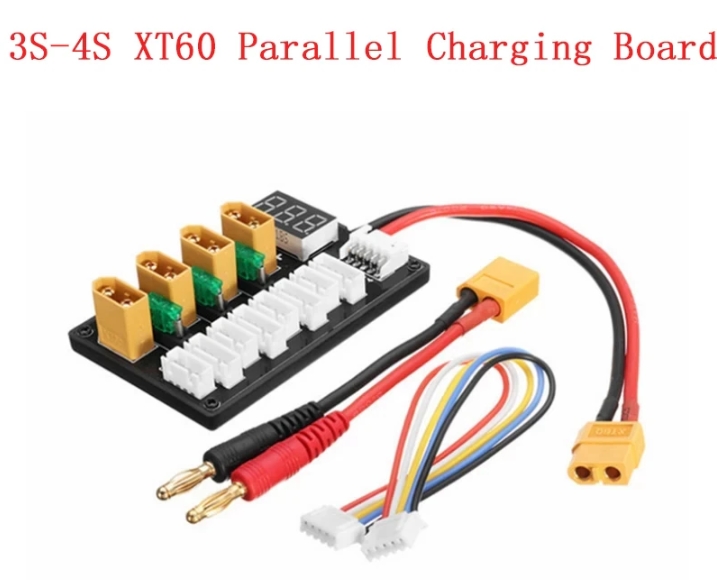 Xt60 Mini Parallel Charging Board 15A Universal 3S 4S Battery Charging Plate