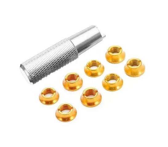 STP Color Switch Nuts for Frsky & Futaba แหวนสีแต่งรีโมท 1ถุง 8ตัว พร้อมเครื่องมือ