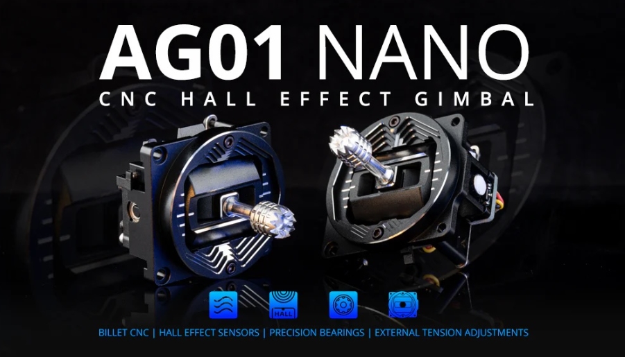 AG01 NANO CNC Hall Gimbals for Pocket Radio กิมบอลแต่ง สำหรับรีโมท Pocket รุ่น นาโน