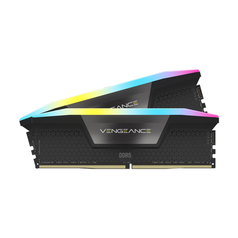 CORSAIR VENGEANCE RGB 32GB (16x2) DDR5 5600MHz BLACK (CMH32GX5M2B5600C40K)