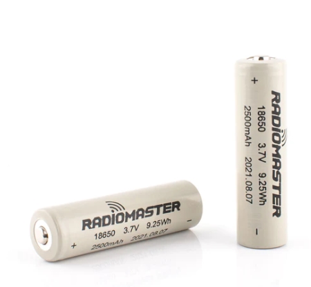 Radiomaster 18650 Battery Li-ion 2500mAh 3.7V (2pcs) 1ุชุด 2ก้อน