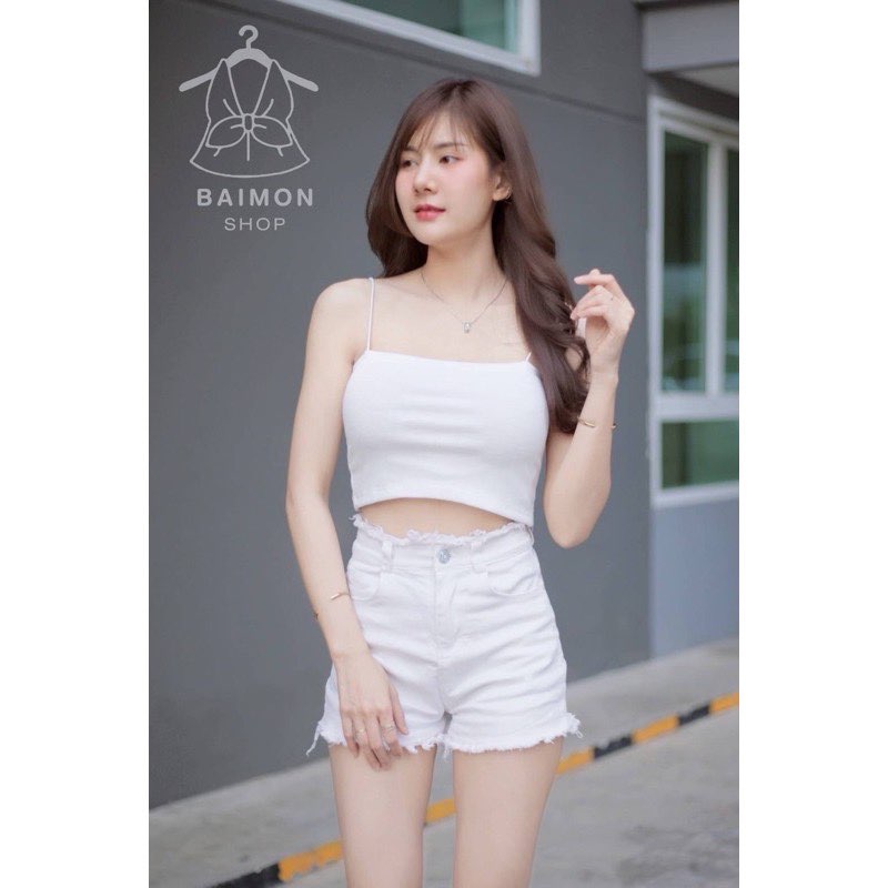 เสื้อสายเดี่ยว เสื้อครอปแฟชั่น สินค้าพร้อมส่ง