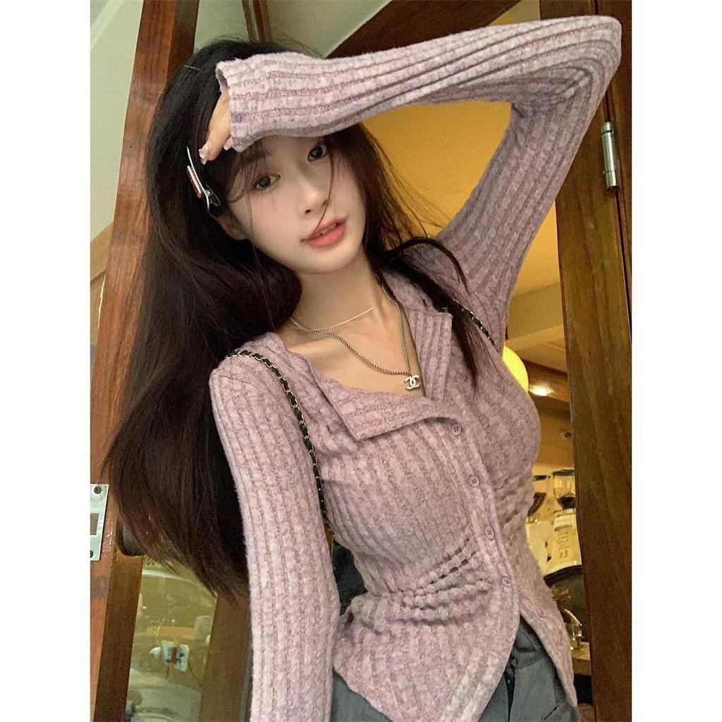 เสื้อไหมพรมแขนยาว สไตล์เกาหลี CN890